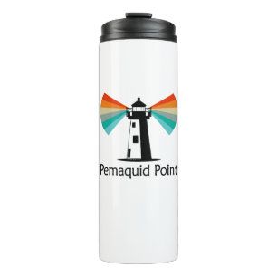 Pemaquid Point Lighthouse Rainbow Thermal Tumbler