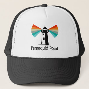 Pemaquid Point Lighthouse Rainbow Trucker Hat