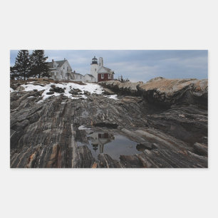Pemaquid Point Lighthouse Rectangular Sticker