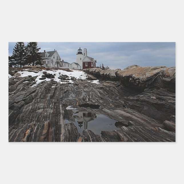 Pemaquid Point  Lighthouse Rectangular Sticker (Front)