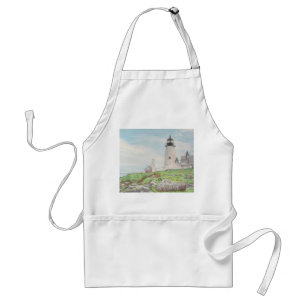 Pemaquid Point Watercolor Standard Apron