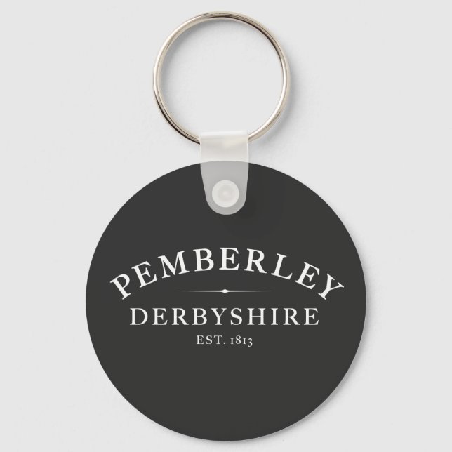 Pemberley Derbyshire Jane Austen Key Ring (Front)
