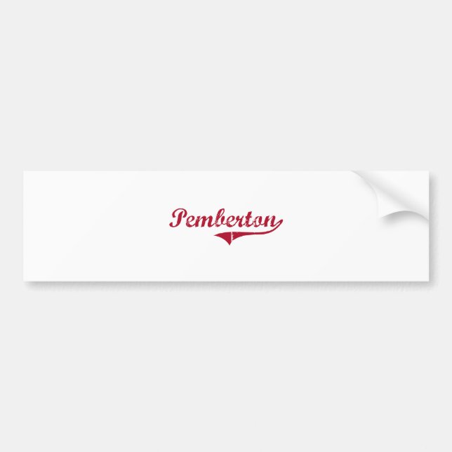 Pemberton New Jersey Classic Design Bumper Sticker (Front)