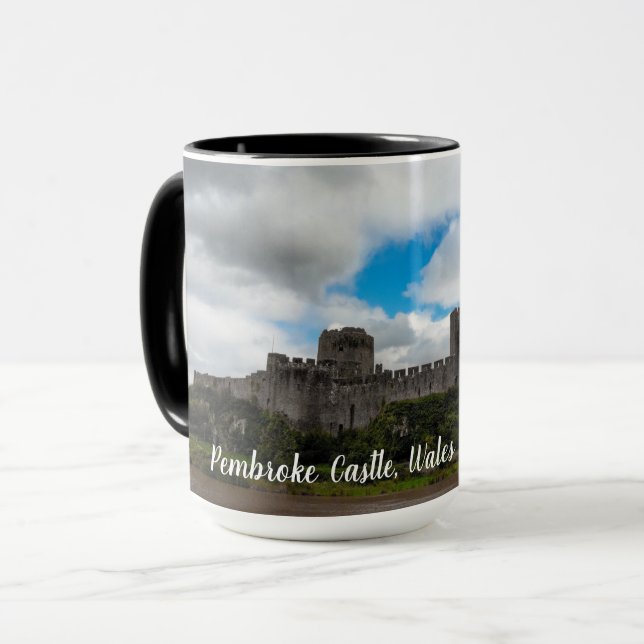 Pembroke Castle, Pembroke, Pembrokeshire, Wales Mug (Front Left)