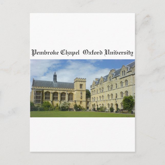 Pembroke Chapel Oxford University Postcard (Front)