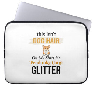 Pembroke Corgi Glitter Funny Dog Lover Design_1 Laptop Sleeve