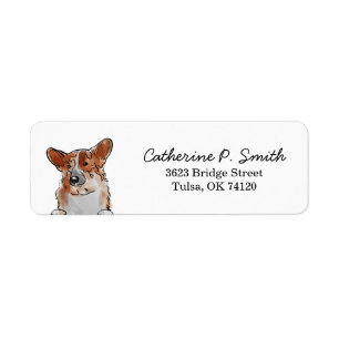 Pembroke Corgi Return Address Label