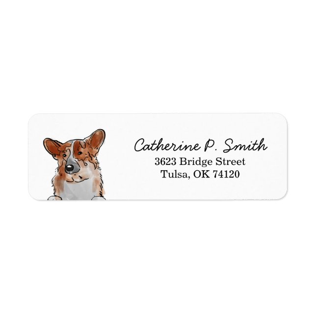 Pembroke Corgi Return Address Label (Front)