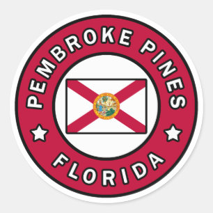 Pembroke Pines Florida Classic Round Sticker