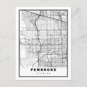 Pembroke Pines Map Postcard