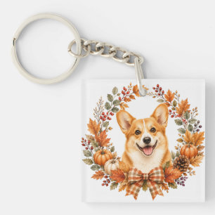 Pembroke Welsh Corgi Autumn Key Ring