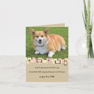 Pembroke Welsh Corgi Birthday Greeting Card