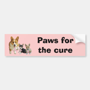 Pembroke Welsh Corgi Breast Cancer Bumper Sticker