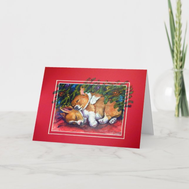 Pembroke Welsh Corgi Christmas Card (Front)