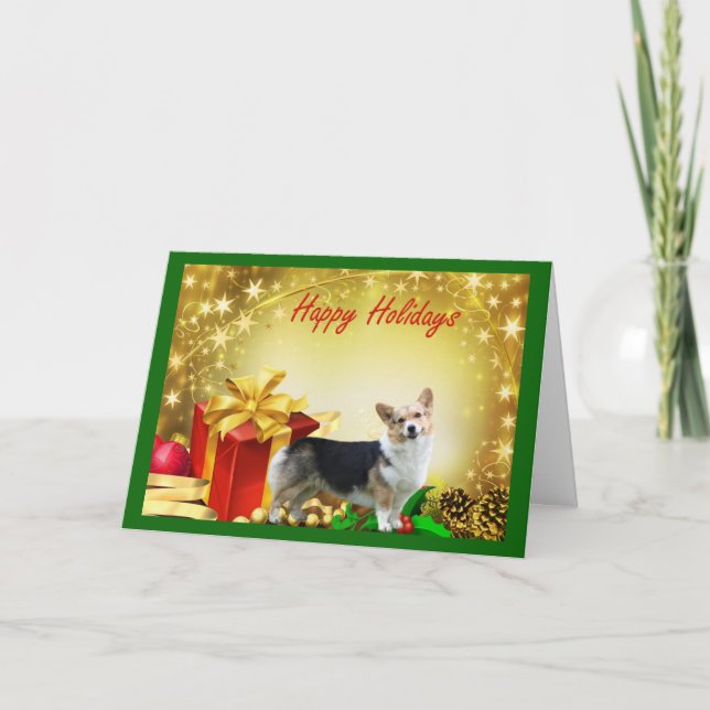 Pembroke Welsh Corgi Christmas Card Gifts (Front)