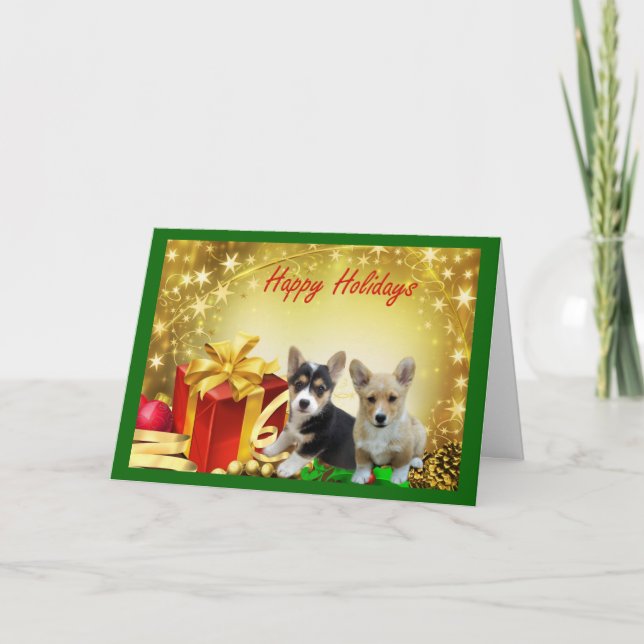 Pembroke Welsh Corgi Christmas Card Gifts (Front)