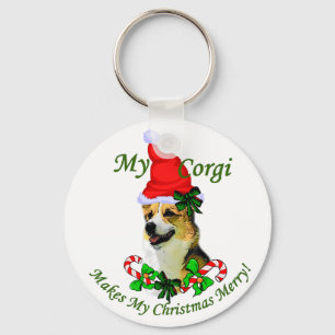 Pembroke Welsh Corgi Christmas Gifts Key Ring