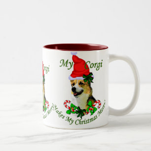 Pembroke Welsh Corgi Christmas Gifts Two-Tone Coffee Mug