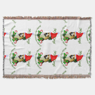 Pembroke Welsh Corgi Christmas Throw Blanket