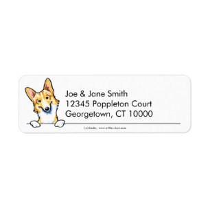 Pembroke Welsh Corgi Clean & Simple Return Address Label