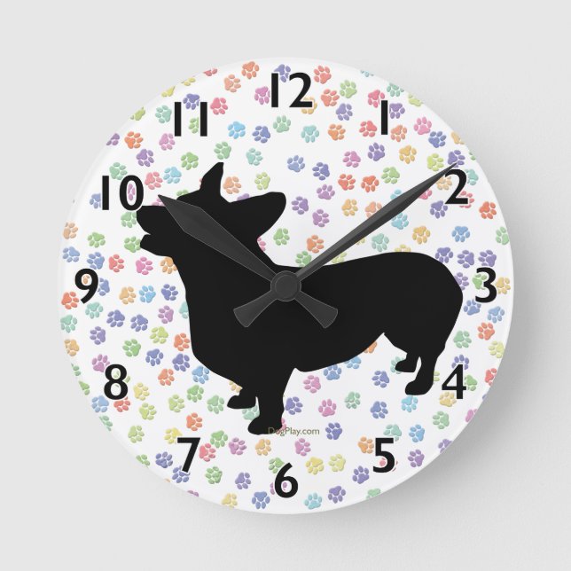 Pembroke Welsh Corgi Clock (Front)