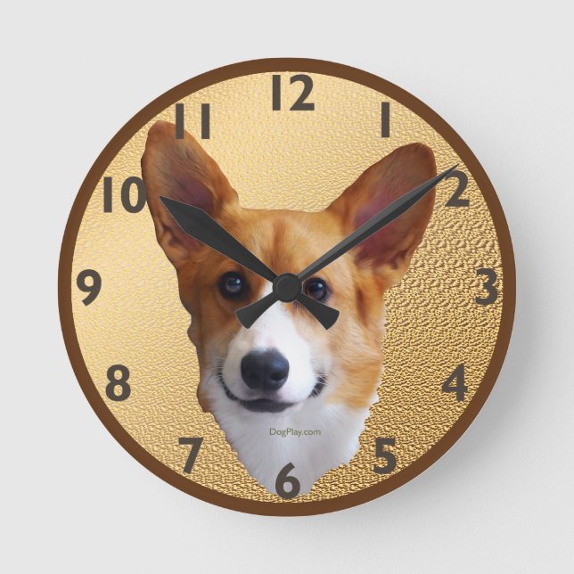 Pembroke Welsh Corgi Clock (Front)