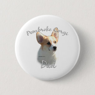 Pembroke Welsh Corgi Dad 2 6 Cm Round Badge
