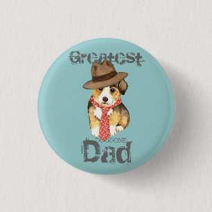 Pembroke Welsh Corgi Dad 3 Cm Round Badge