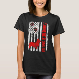Pembroke Welsh Corgi Dad American Flag T-Shirt
