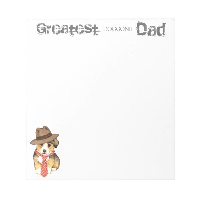 Pembroke Welsh Corgi Dad Notepad (Front)
