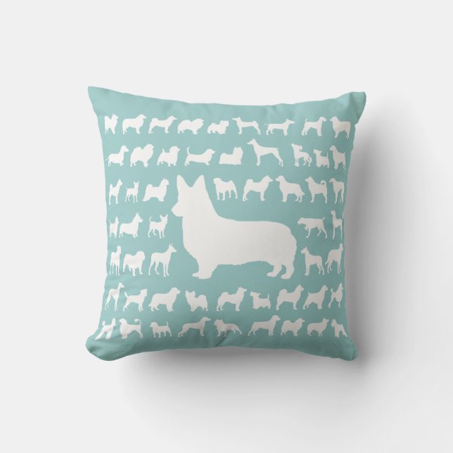 Pembroke Welsh Corgi design throw pillow (Front)