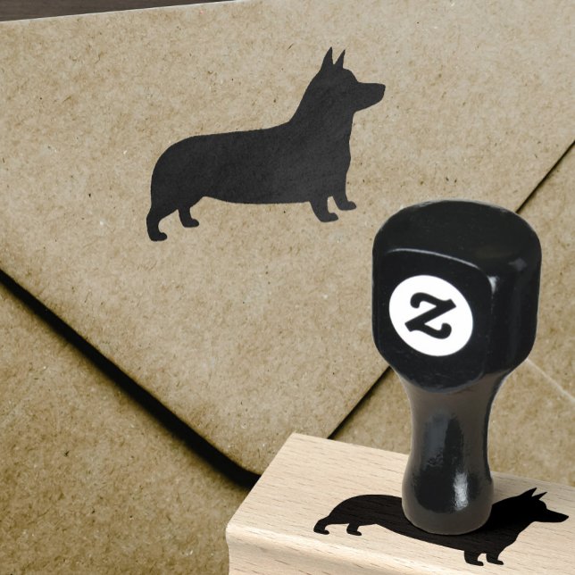 Pembroke Welsh Corgi Dog Breed Silhouette Rubber Stamp (Creator Uploaded)