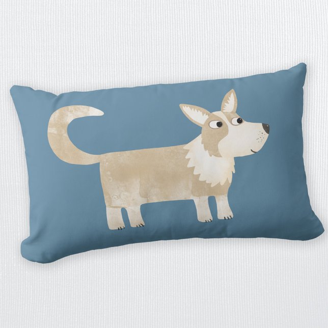 Pembroke Welsh Corgi Dog Lumbar Cushion (Cute Corgi Dog lumbar pillow for animal lovers)