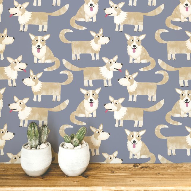 Pembroke Welsh Corgi Dog Pattern Wallpaper (Creator Uploaded)