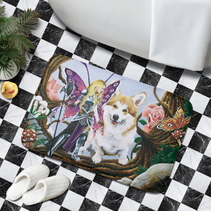 Pembroke Welsh Corgi Fairy Fantasy Bath Mat
