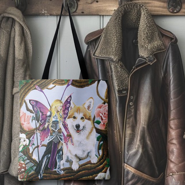 Pembroke Welsh Corgi Fairy Fantasy Tote Bag (Creator Uploaded)