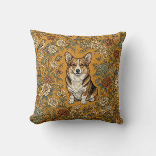Pembroke Welsh Corgi Garden Throw Pillow