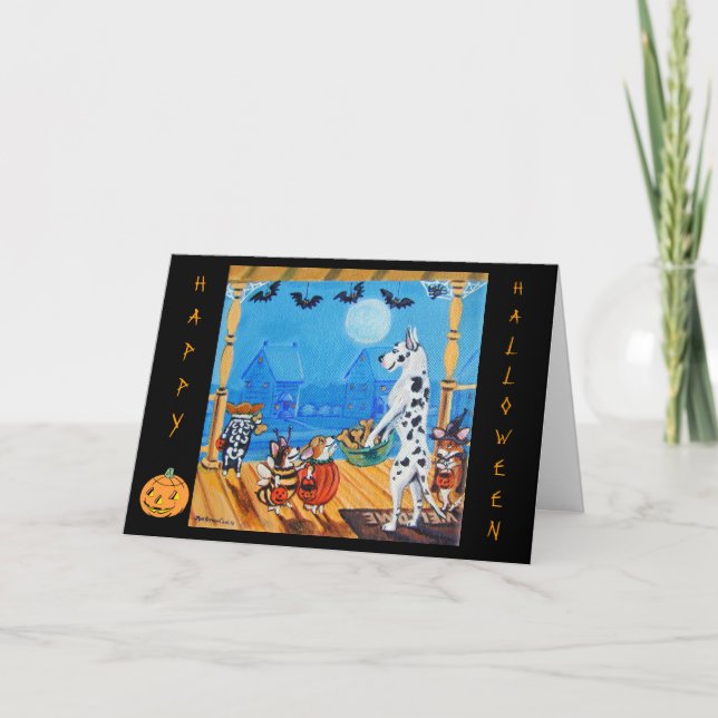 Pembroke Welsh Corgi Great Dane Cards (Front)