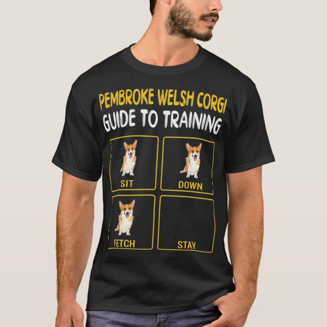 Pembroke Welsh Corgi Guide To Training Dog T-Shirt (Front)