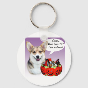 Pembroke Welsh Corgi Halloween Candy Key Ring