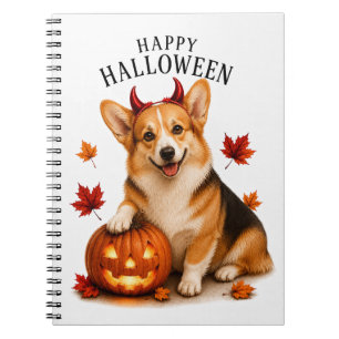 Pembroke Welsh Corgi Halloween Devil Dog Notebook
