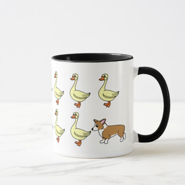 Pembroke Welsh Corgi Herding Ducks Mug (Right)