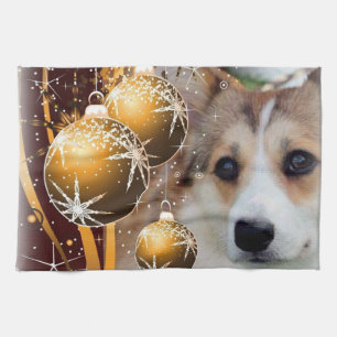 Pembroke Welsh Corgi Holiday Kitchen Towels