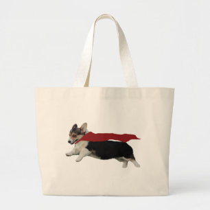 Pembroke Welsh Corgi Large Tote Bag