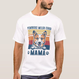 Pembroke Welsh Corgi Mama Mother Retro Gifts Dog M T-Shirt