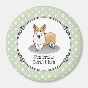 Pembroke Welsh Corgi Mom (red 1) Dog Mom Cute Magnet