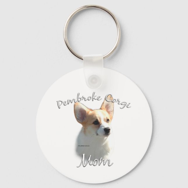 Pembroke Welsh Corgi Mum 2 Key Ring (Front)