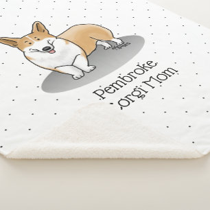 Pembroke Welsh Corgi Mum (red 1) Dog Mum Cute Sherpa Blanket