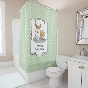 Pembroke Welsh Corgi Mum (red 1) Dog Mum Cute Shower Curtain