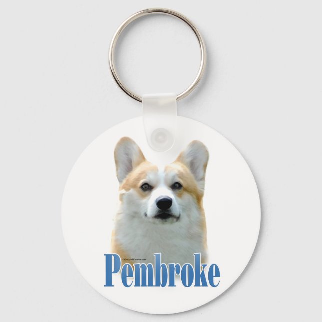 Pembroke Welsh Corgi Name Key Ring (Front)